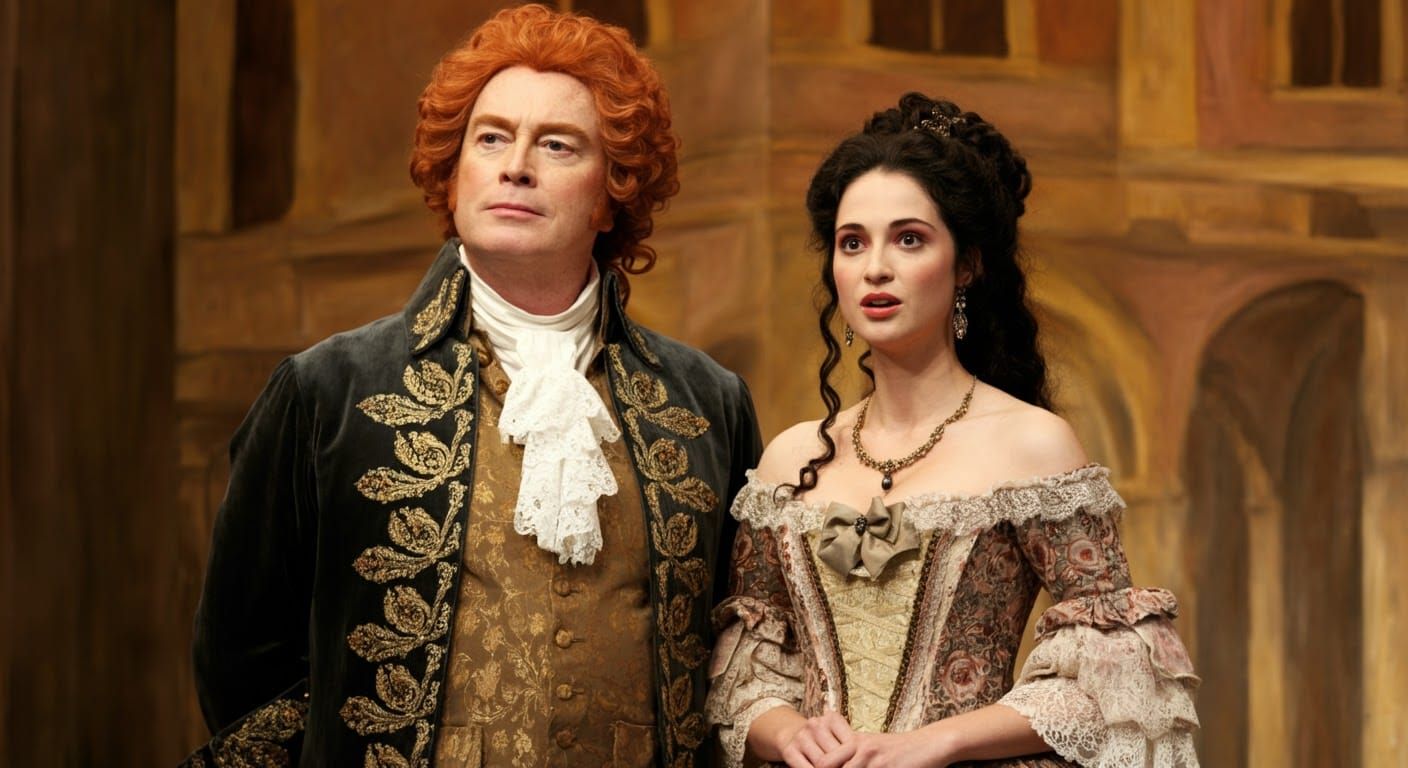 Italian Gentleman and Opera Singer in Rococo Style