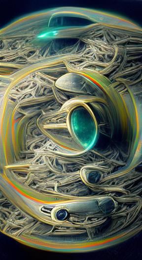 Cyberpunk Rings of Saturn: A Futuristic Vision