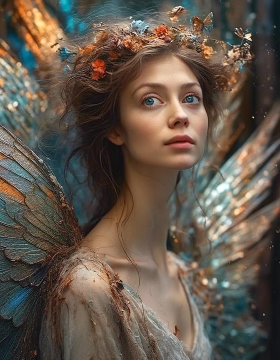 Ethereal Fairy with Iridescent Wings