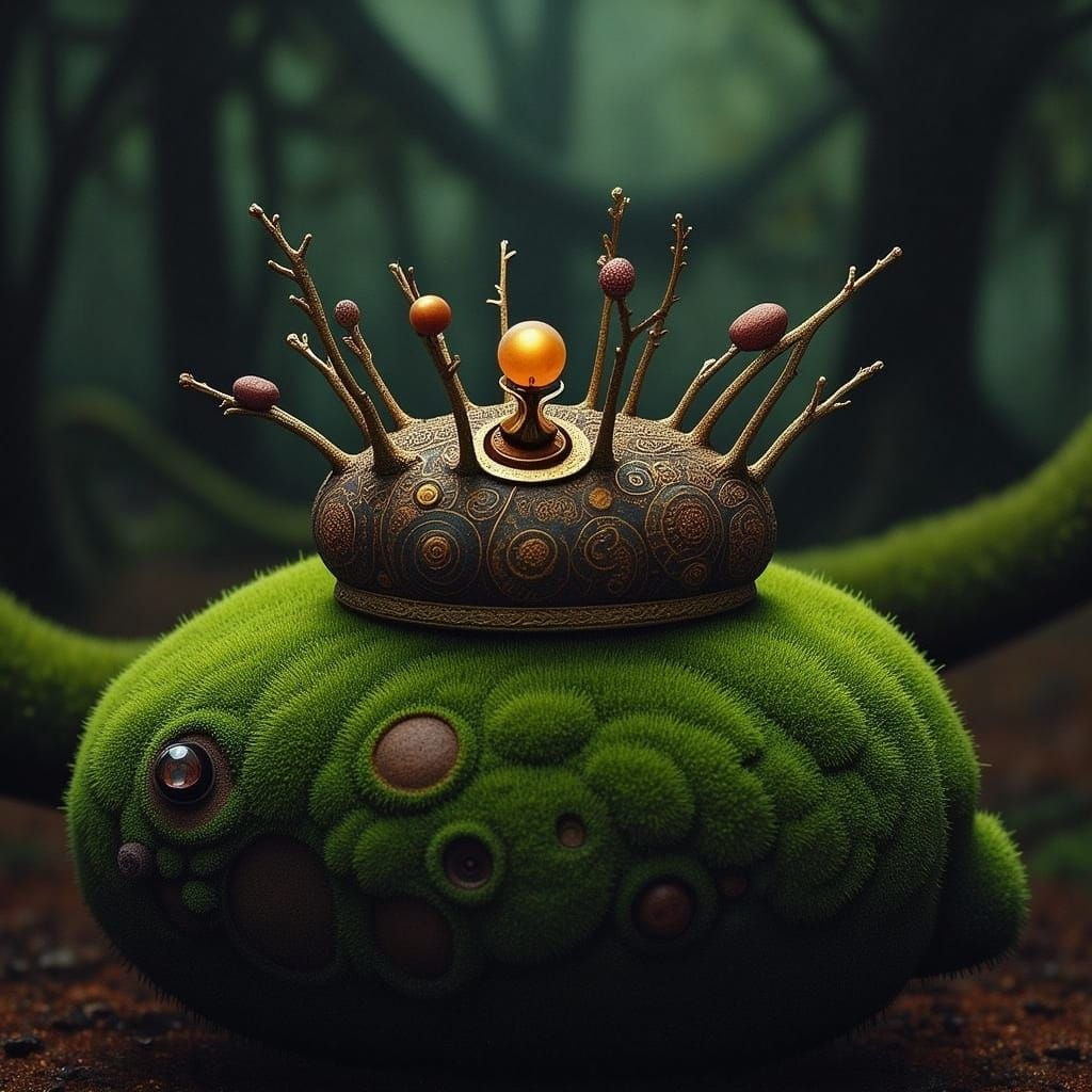 Elven Crown with Gems in Forest Setting