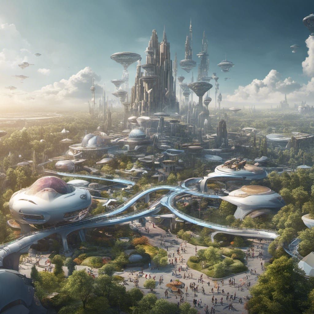 Futuristic Theme Park: A Technological Wonderland