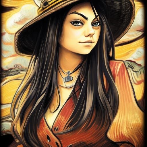 big floppy straw hat happy face