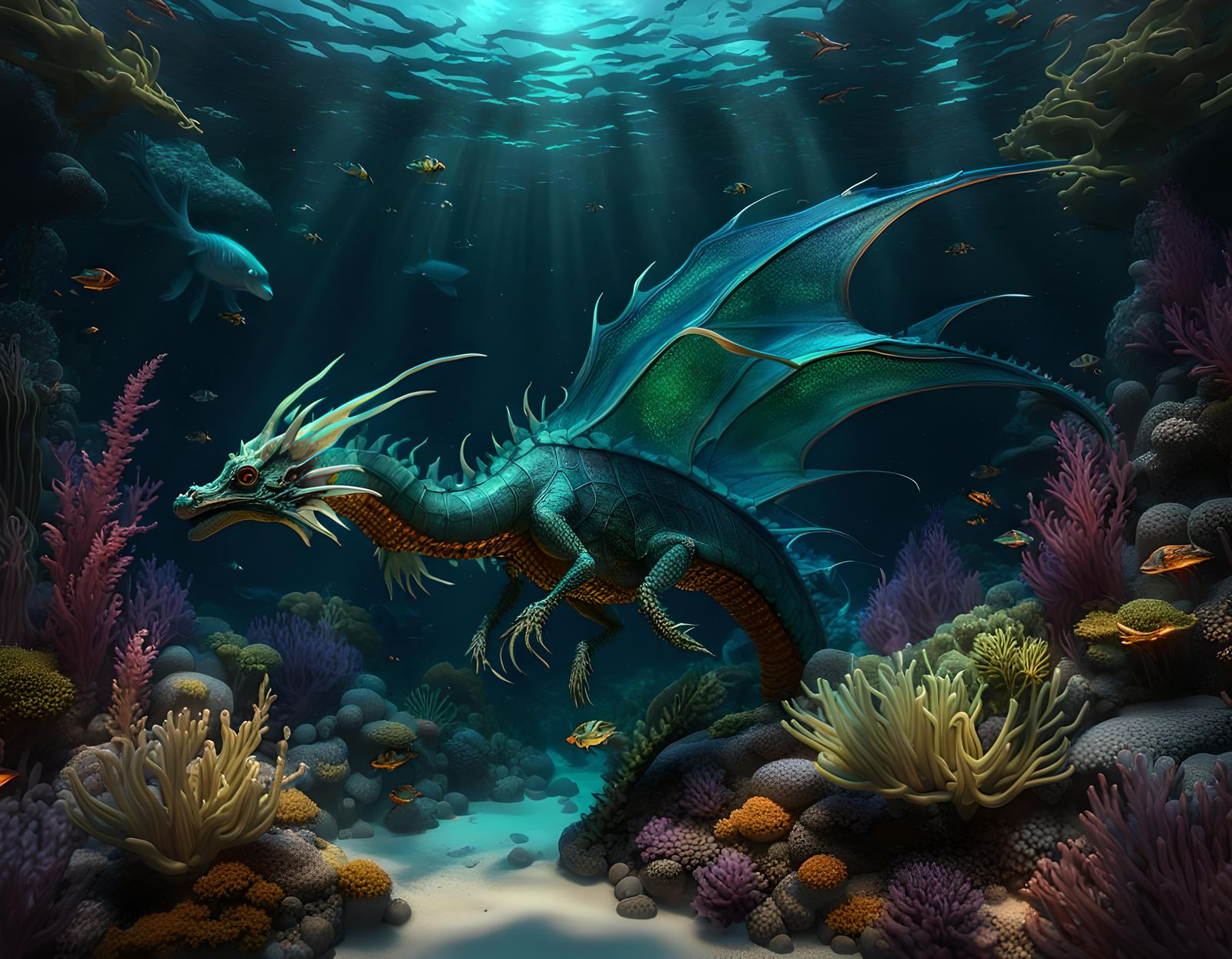 Underwater Sea Dragon in Deep Color
