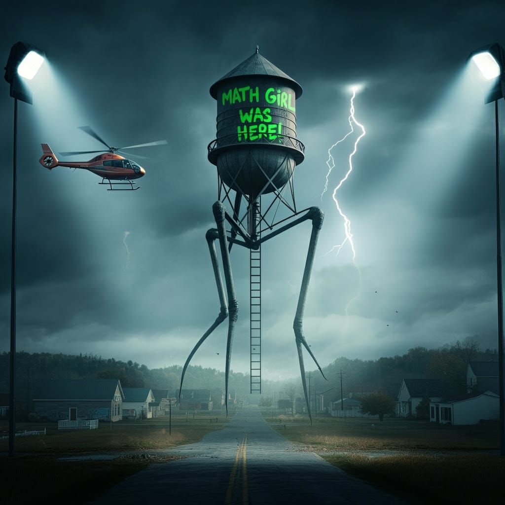 Flying Water Tower Soars in Futuristic Townscape