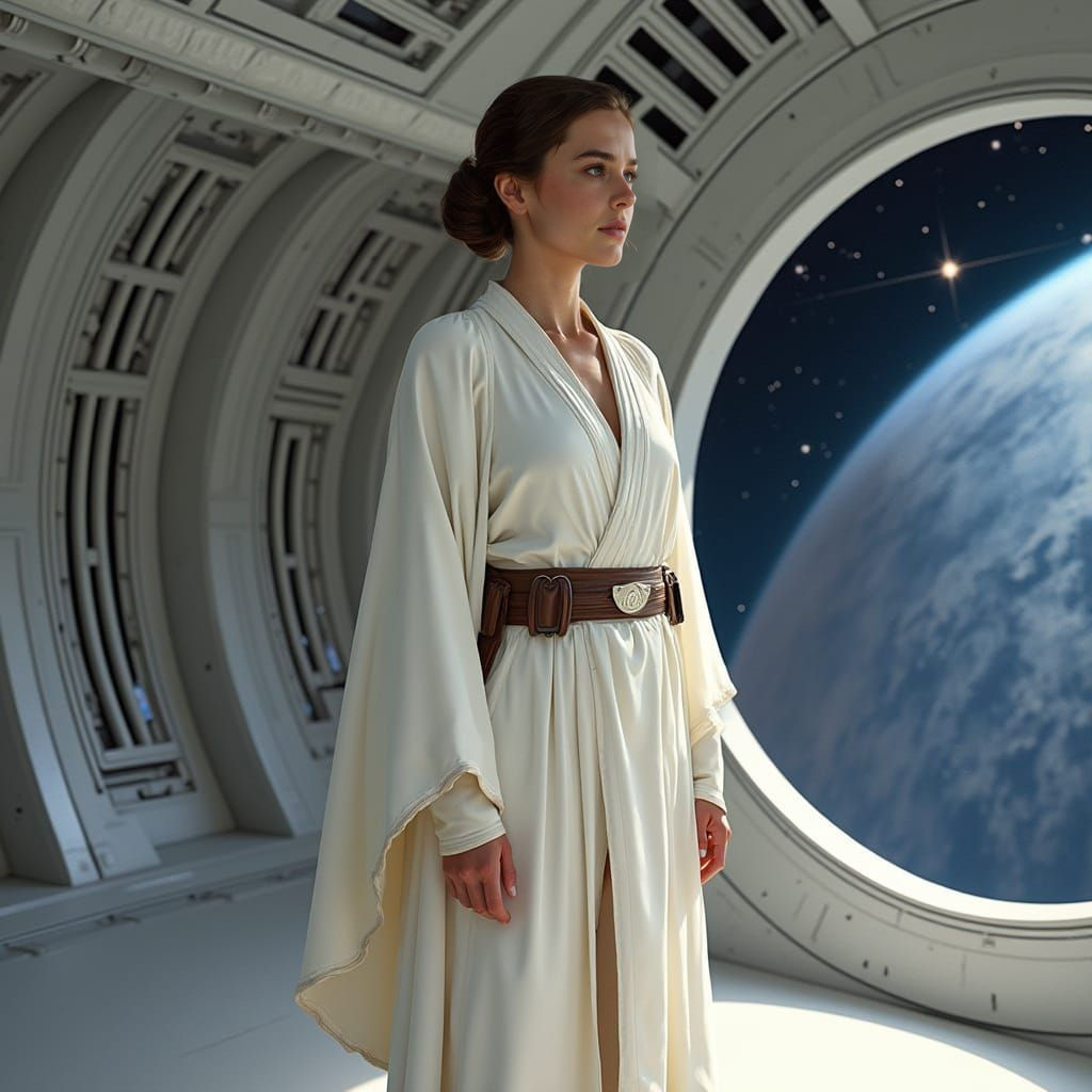 Leia in Star Wars Space Ship