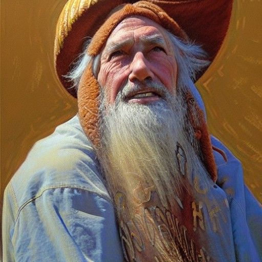 Wise Man Portrait in Oil Painting Style