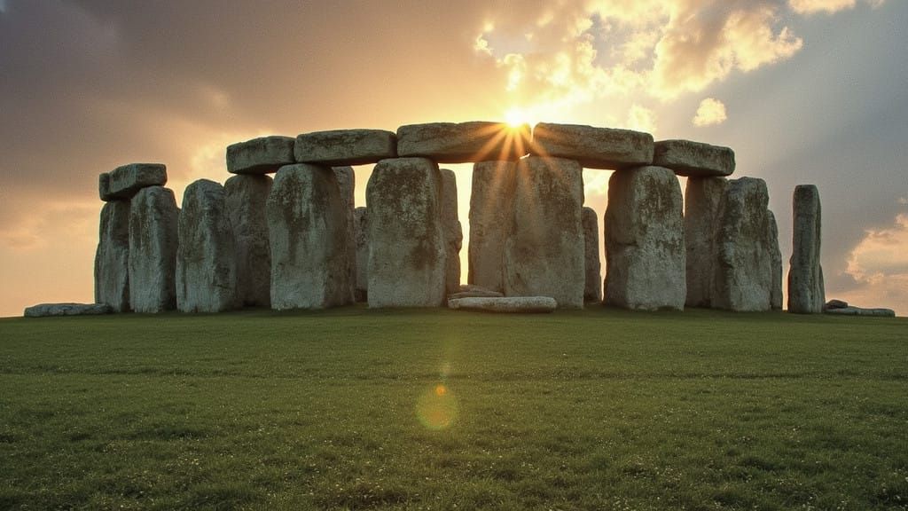 Ancient Irish Megalithic Monument in Mysterious Winter Light