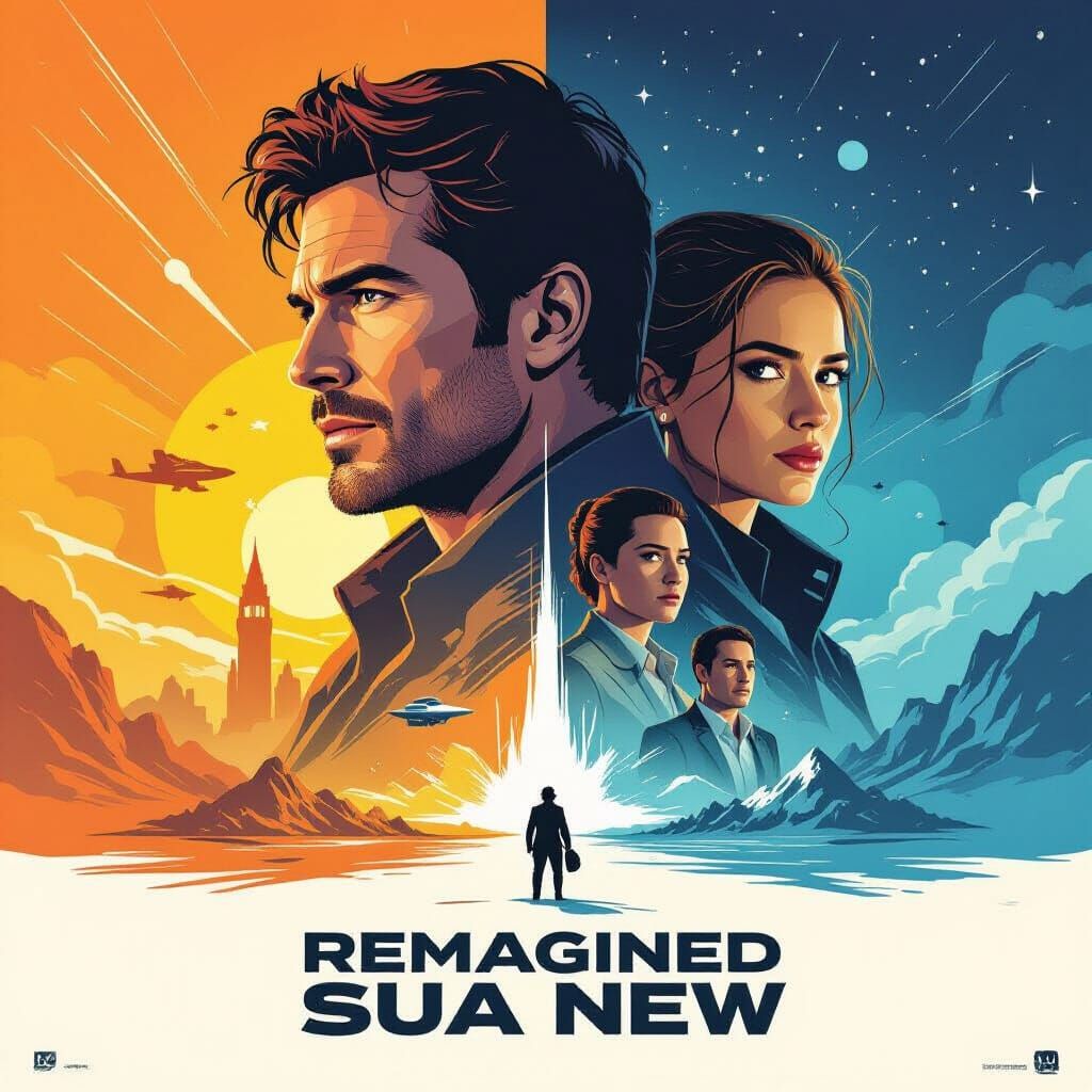 Futuristic Reimagined Movie Poster for Adventure Film