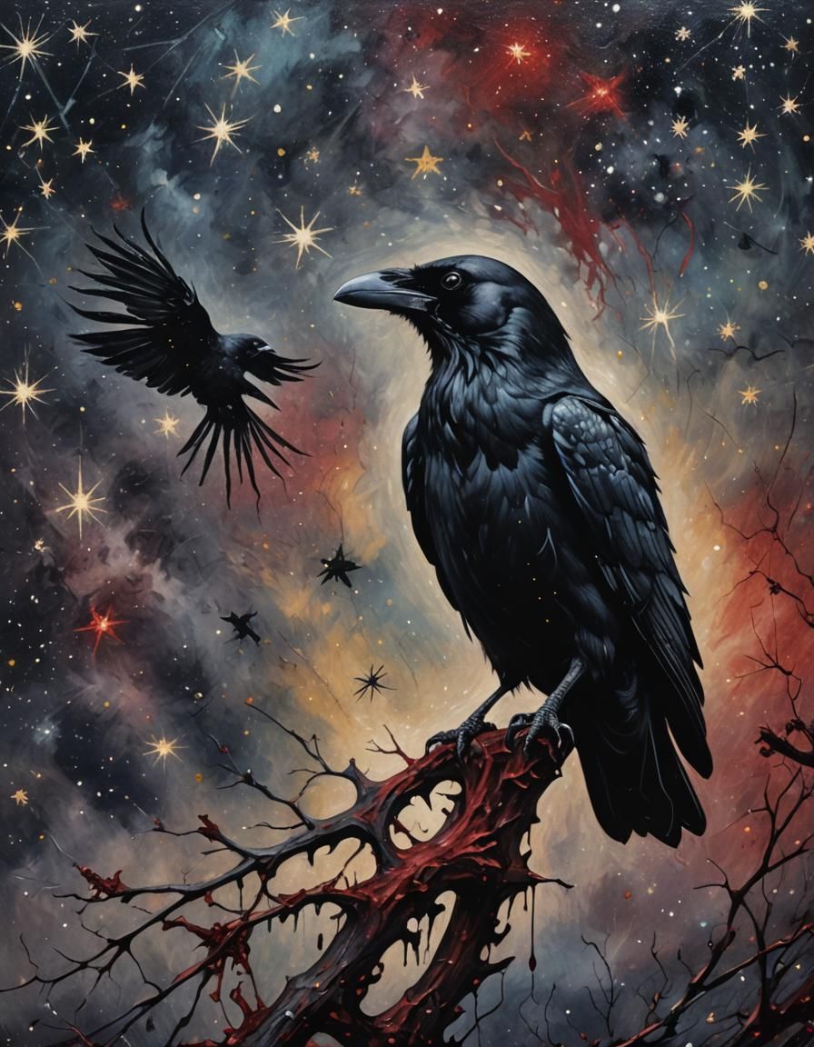 Crow and Skull in Gothic Renaissance Painting