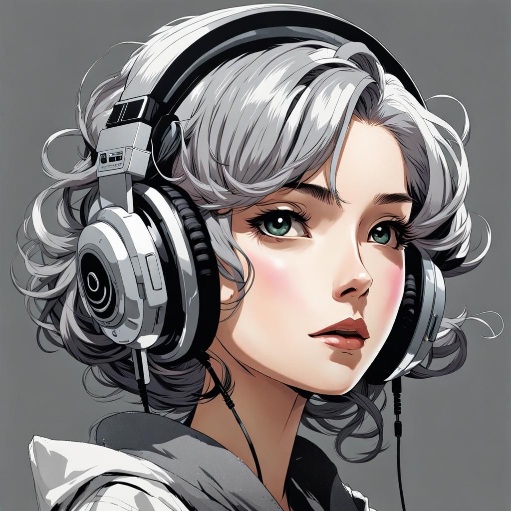 DJ Princess Portrait in Manga Style