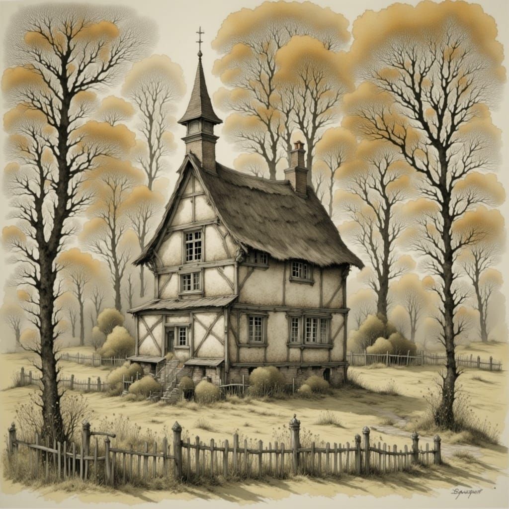 Utopian Futuristic Landscape in a Posthuman World