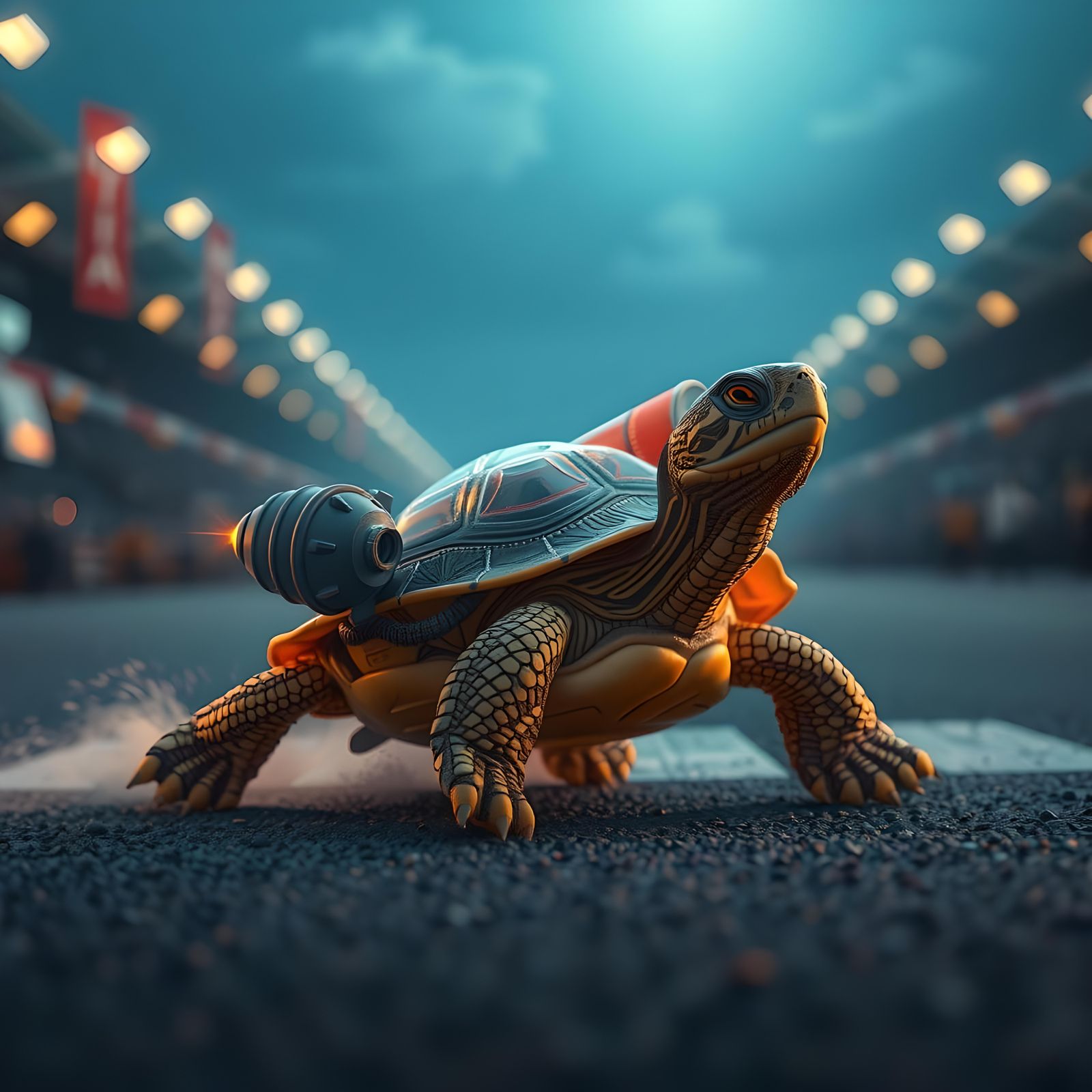 Rocket Turtle Wins the Race