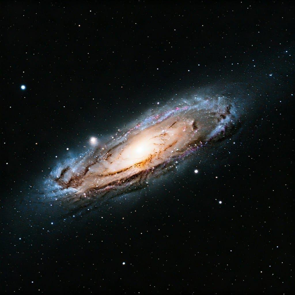 Andromeda Galaxy in Deep Space Photography Style