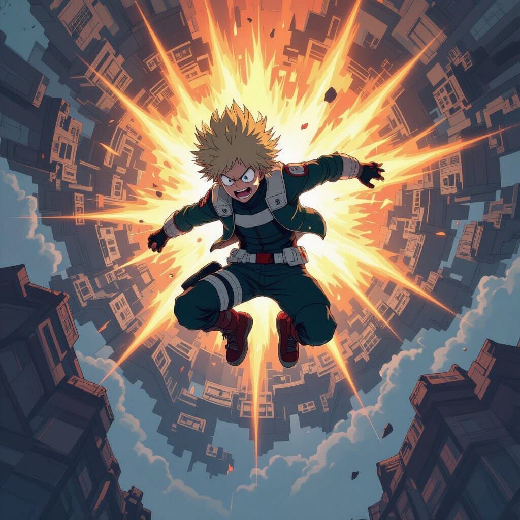 Bakugo's Desperate Fall in Infinity Castle