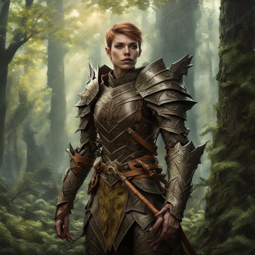Wood Elf Knight in Deep Forest