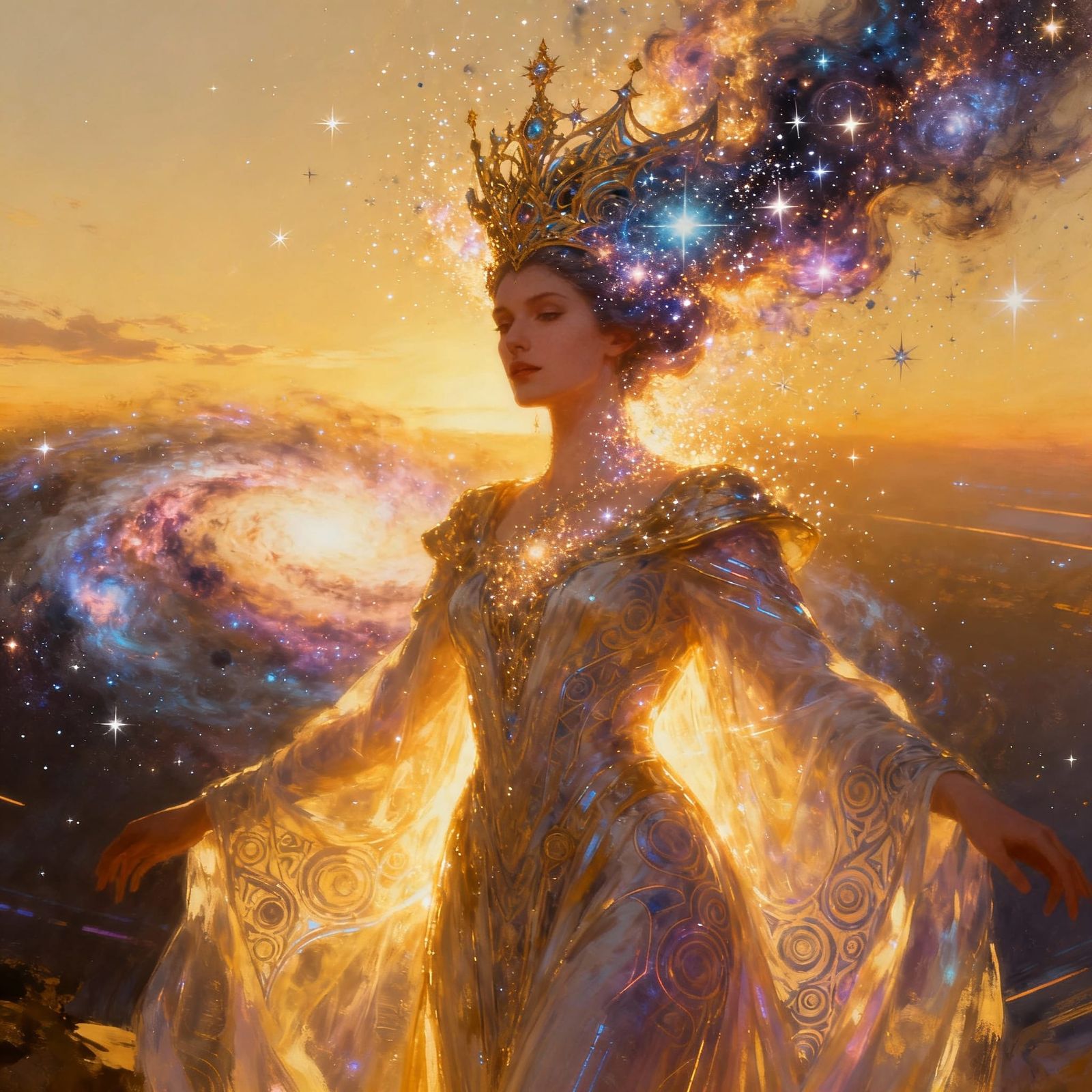 Queen Transforms Into Stardust in Cosmic Nebula