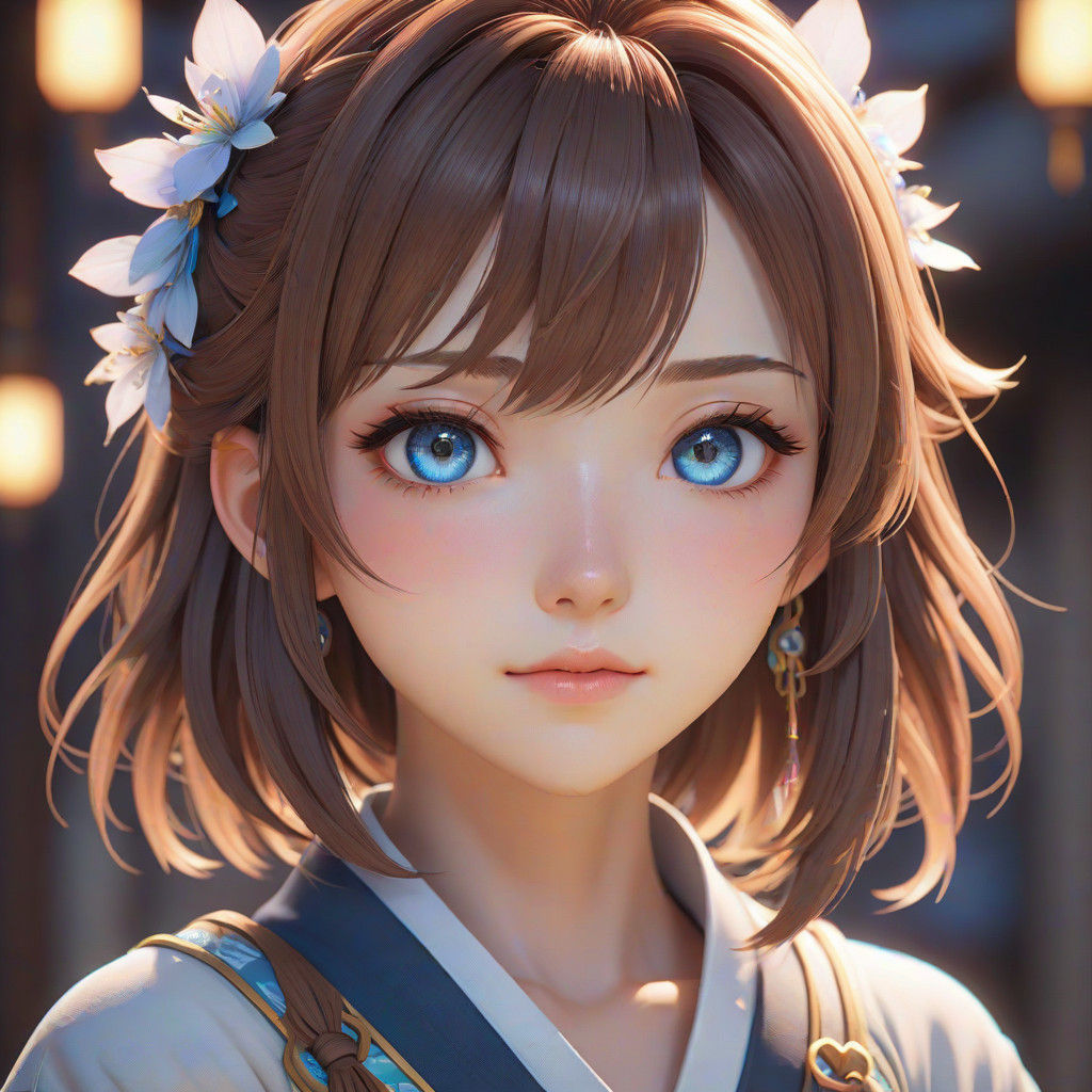 Sweet Anime Portrait in Moe Aesthetic