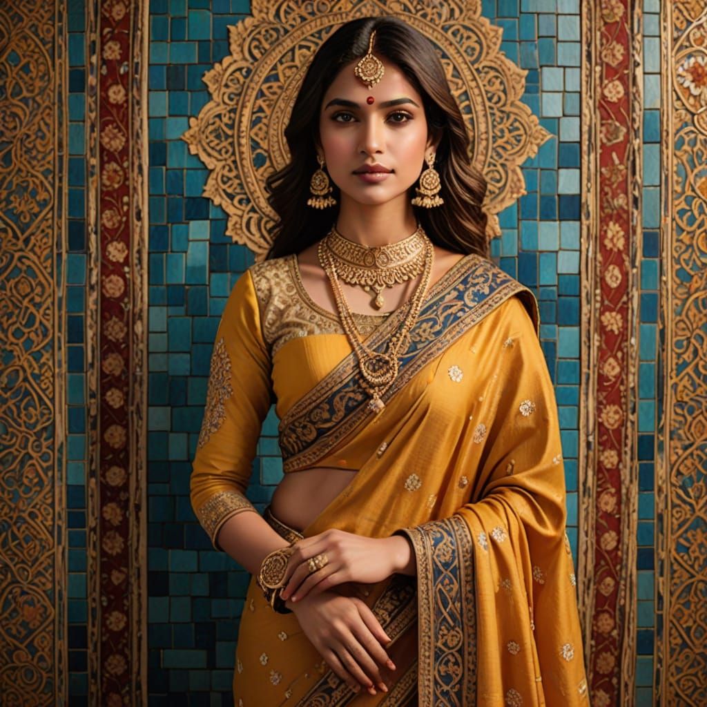 Elegant Indian Beauty in Traditional Attire