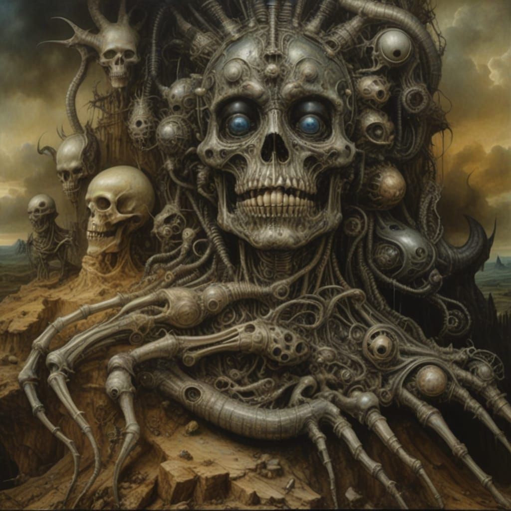 Apocalyptic Pale Rider in Surrealist Style