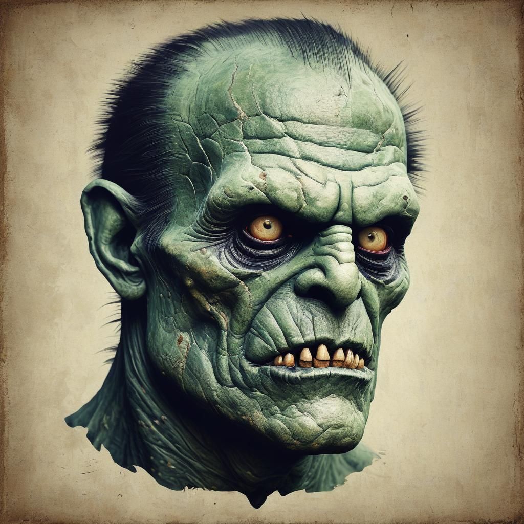 Retro Photorealistic Frankenstein's Monster