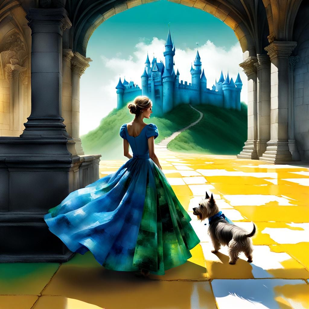 Emerald Castle Pop-Up Book Illustration