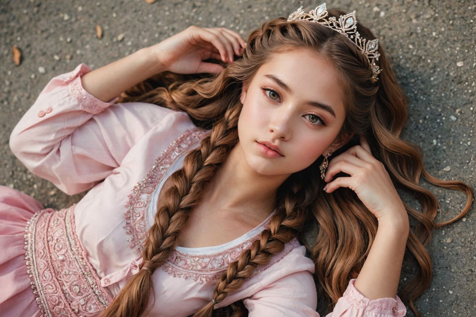 Beautiful Young Woman in Fashionable Clothes, Analog Photogr...