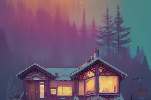 Cozy Lofi Cottagecore Town in the Alps