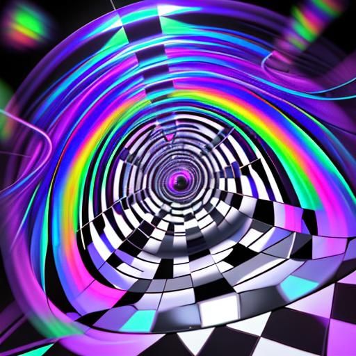 Whimsical Checkerboard Wonderland in Vibrant Colors