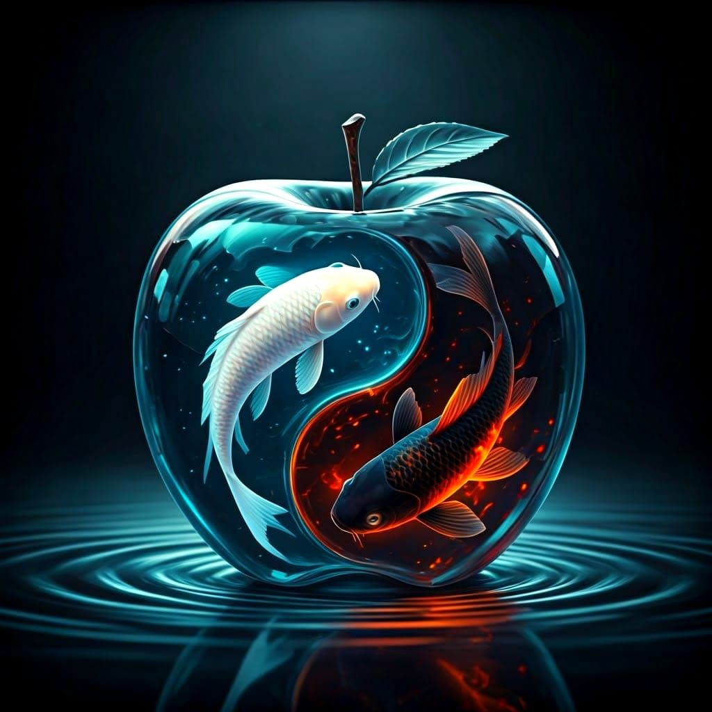Yin yang apple