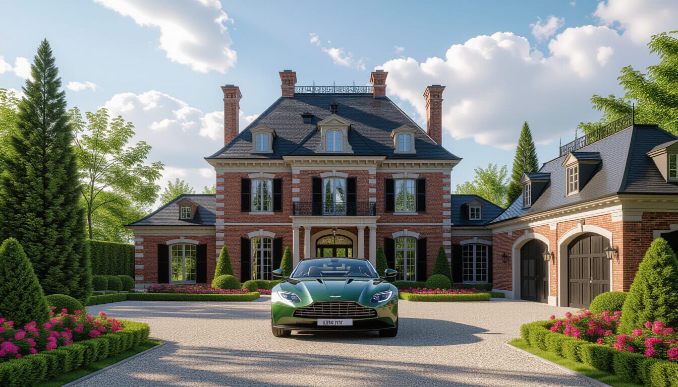 Victorian Chateau with Aston Martin DBX 707