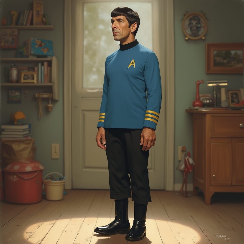 Dr. Spock as Nostalgic Digital Art