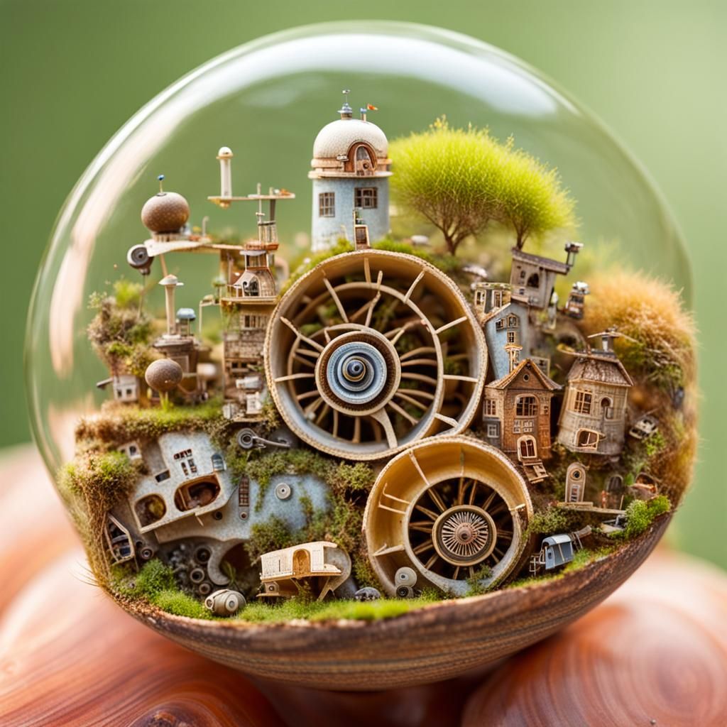 Intricate Machine World Inside Snail Shell
