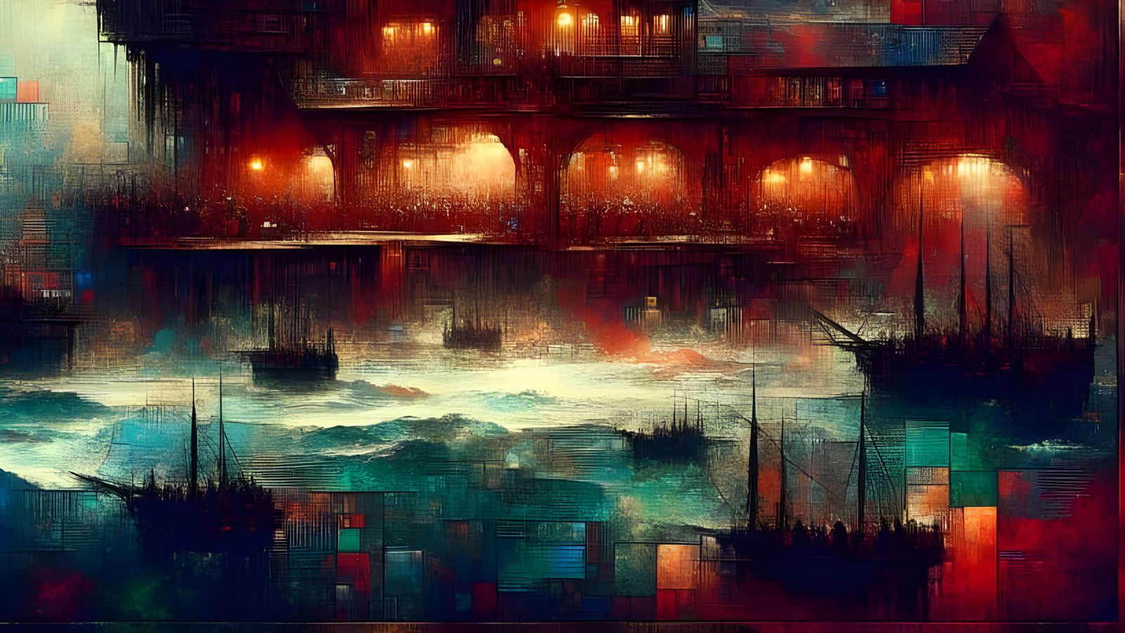 Bustling Pirate Tavern Sanctuary in Romantic Style