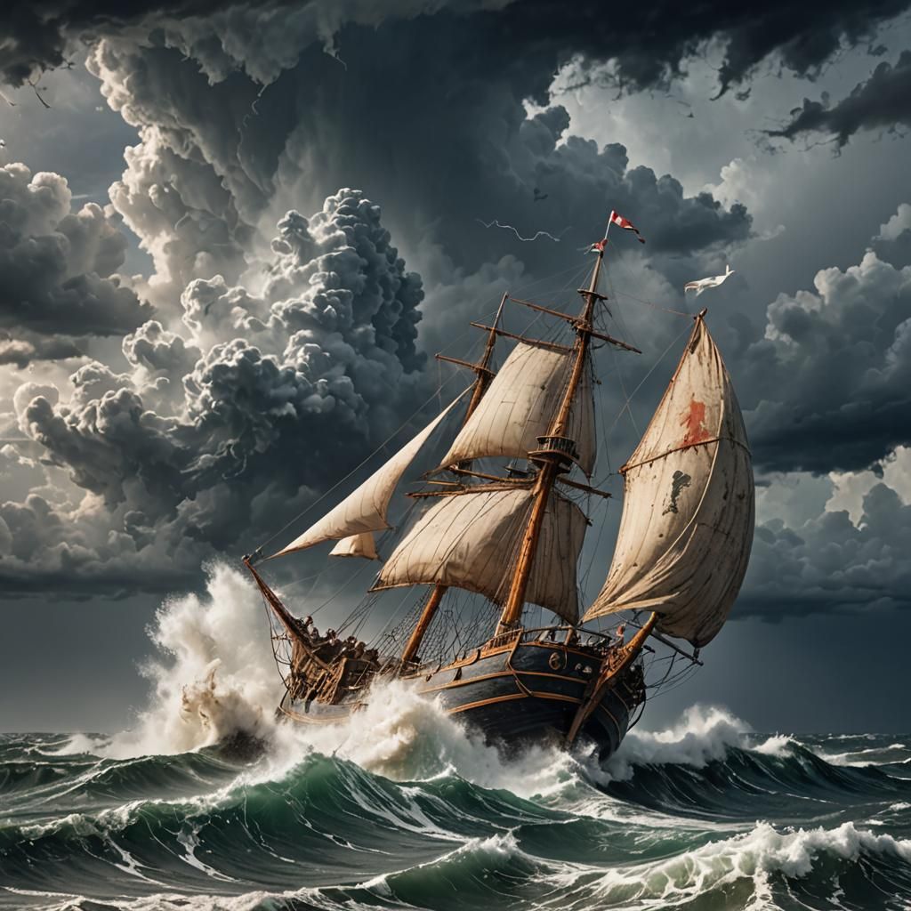 Stormy Sea Deity Creates a Cinematic Scene