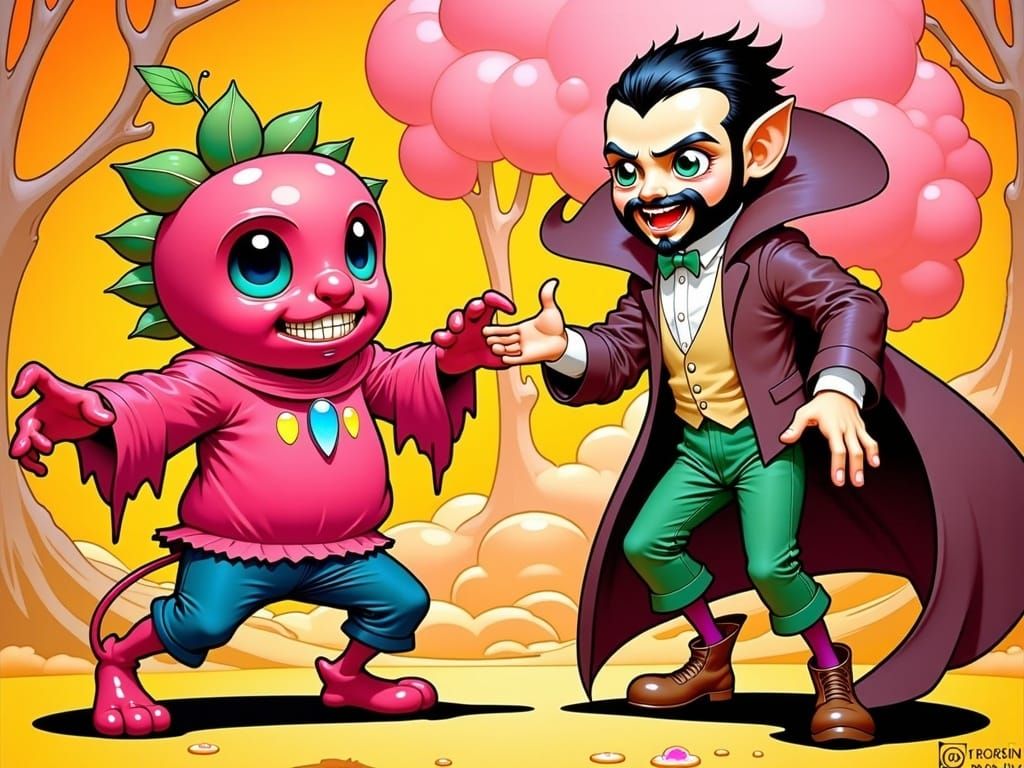 Art Nouveau Frankenberry Battles Count Chocula in Retro-Styl...
