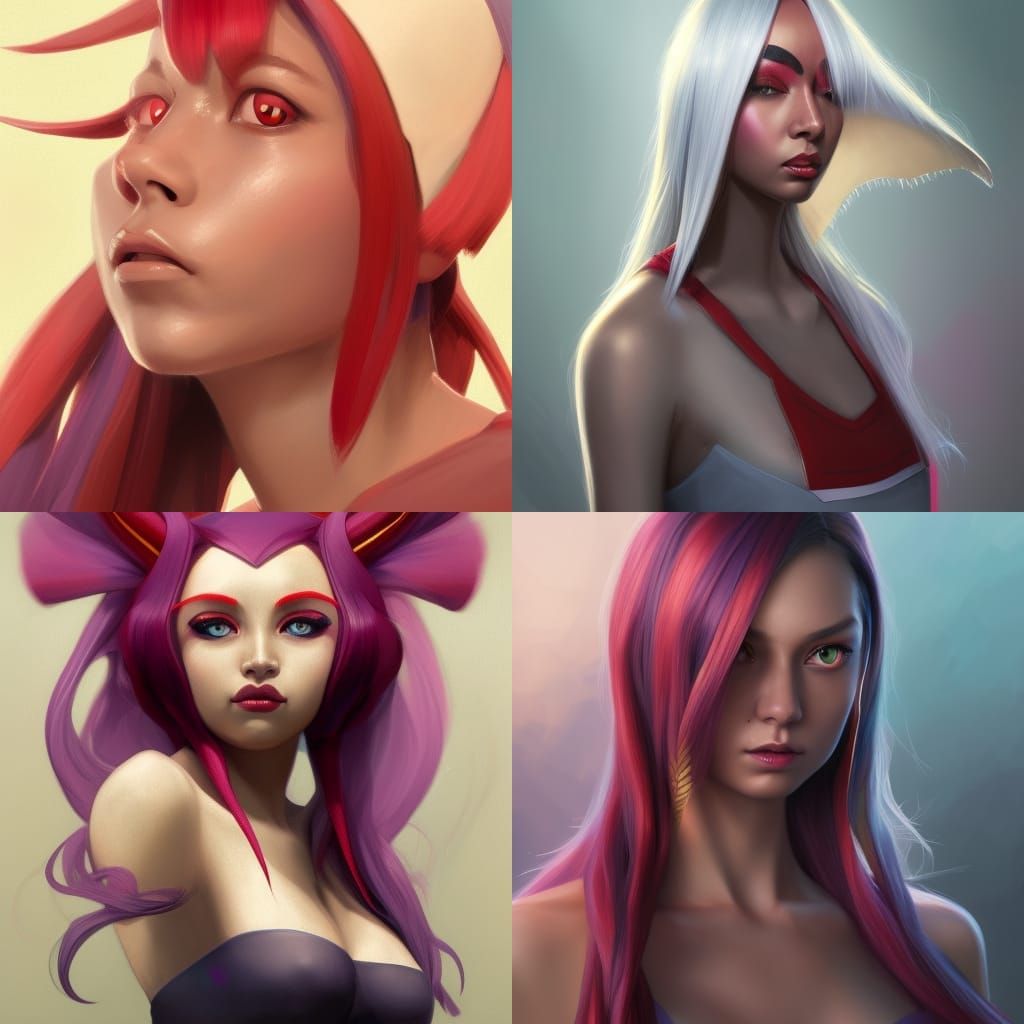 Jynx Pokemon as Human Portrait, Detailed Art