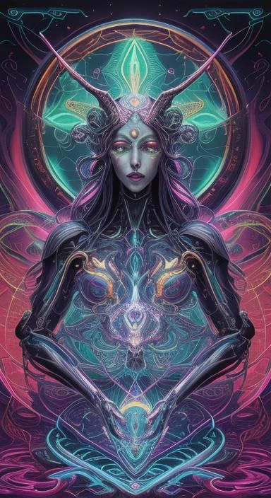 Cybernetic Ode: A Hieronymus Bosch-Style Digital Illustratio...