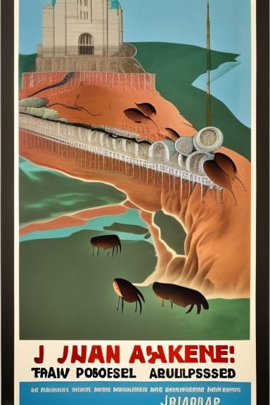 Surrealist Travel Poster in Svankmajer Style