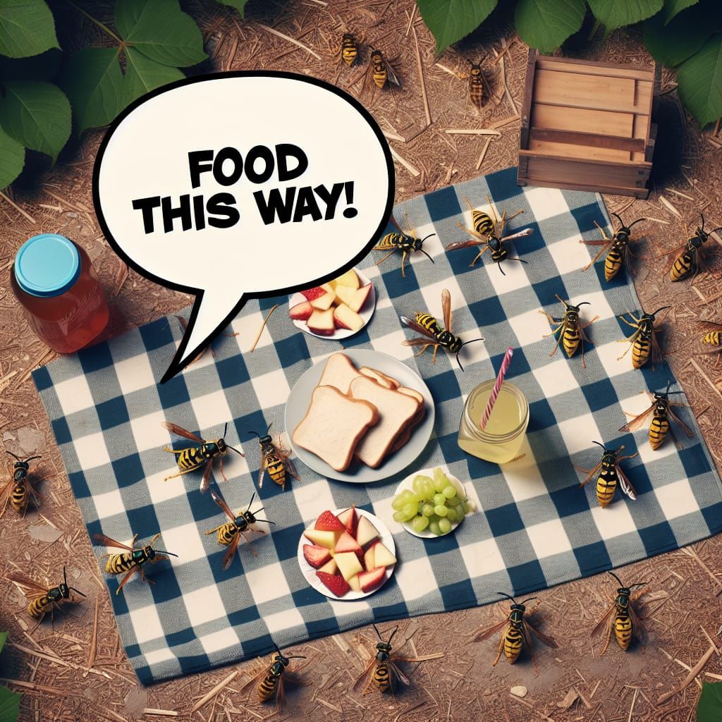 Wasps at Picnic Announce 'Food This Way!'