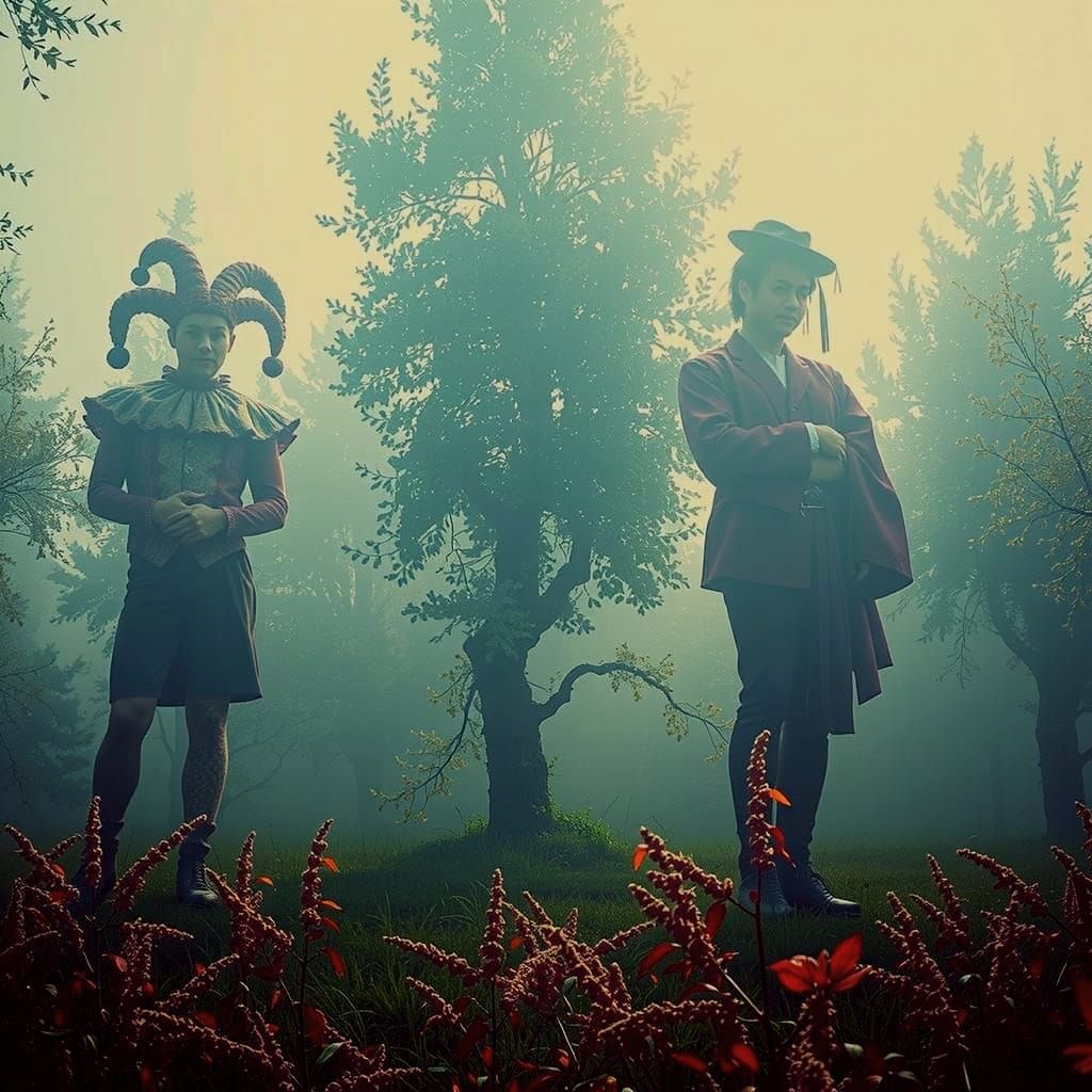 Matador, Harlequin, Geisha Contemplate Life Cycle