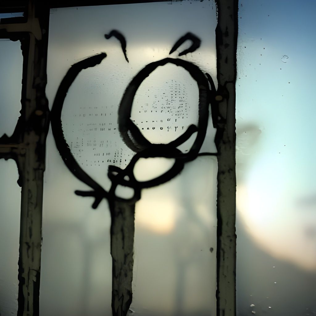 Distressed Message on Fogged Window