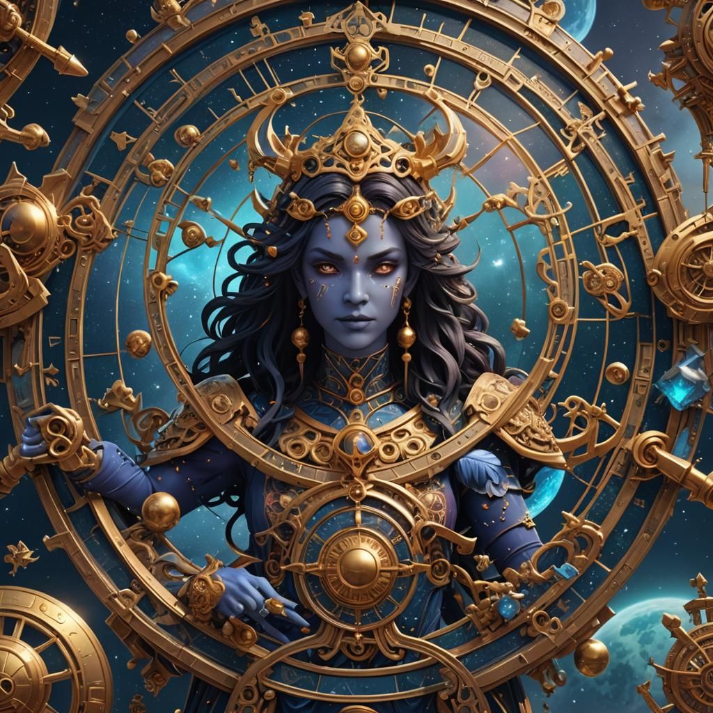 Fantastical Zodiac Libra in Detailed Matte Painting