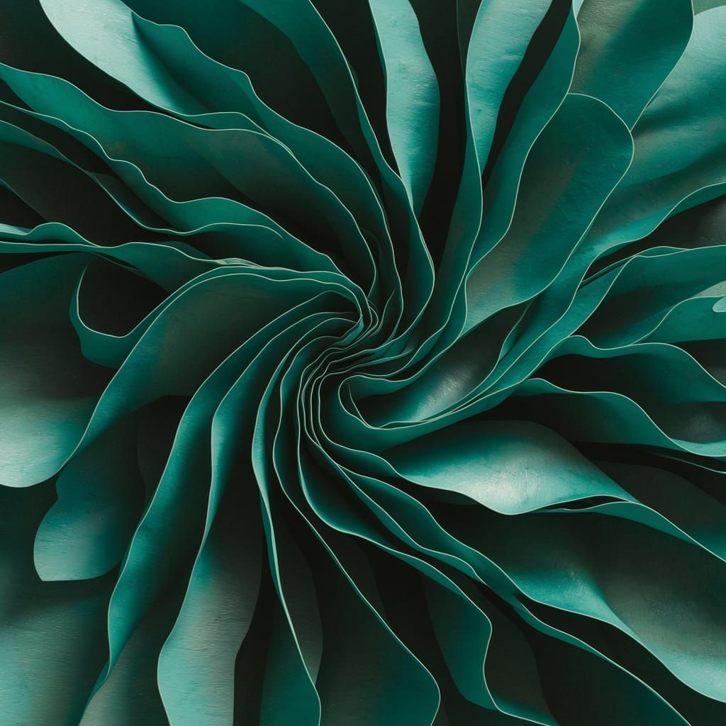 Pastel Emerald Abstraction in Minimalist Style