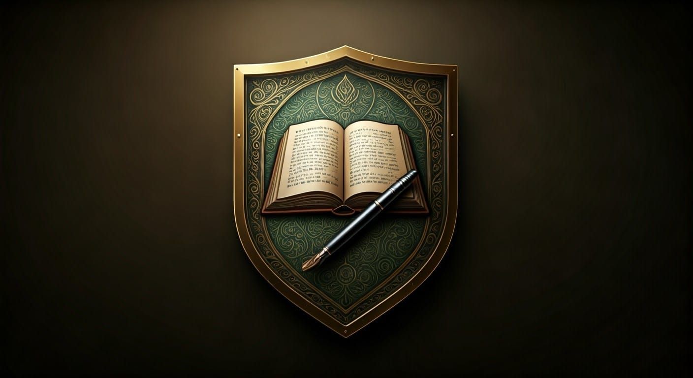 Symbol-Rich Emblem for YouTube Videopoesie in Art Nouveau St...