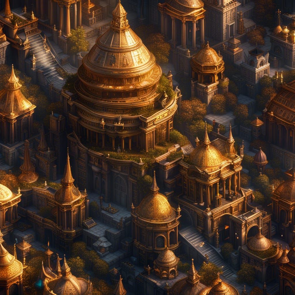 Golden City of Gems: Fantasy Concept Art