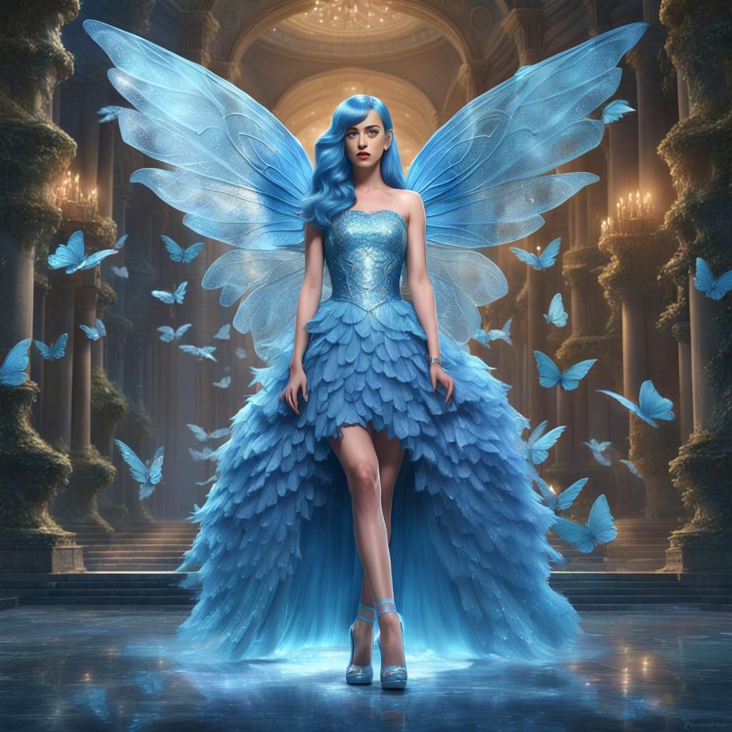 Hyperrealistic Katy Perry Fairy Portrait in 8K