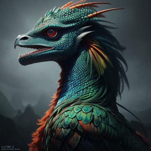 Dragon Woman Portrait in Moody Cinematic Lighting