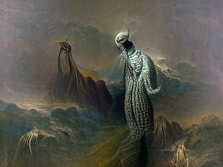Nyarlathotep in Gustave Doré Style