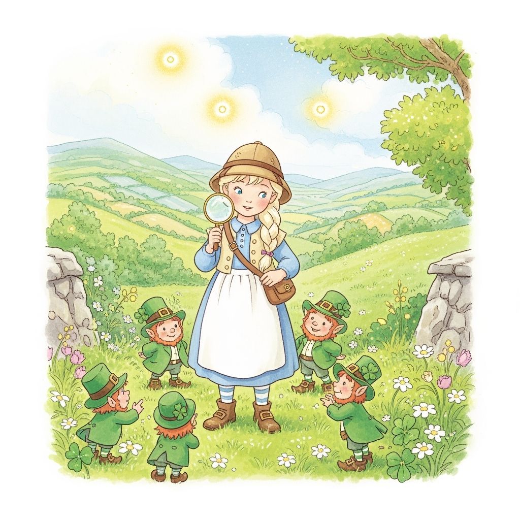 Elsa's Irish Adventure: A Whimsical Children's Illustration