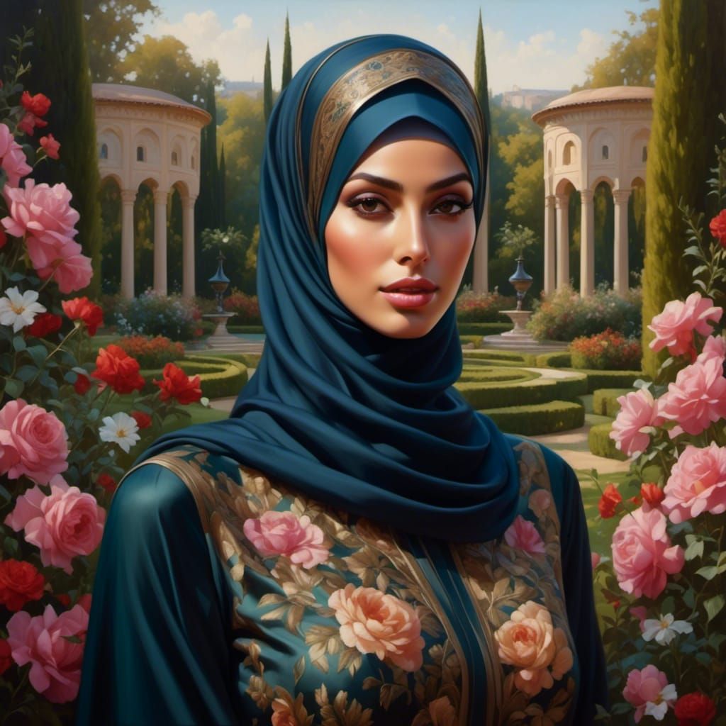 Beautiful Woman in Niqab Portrait